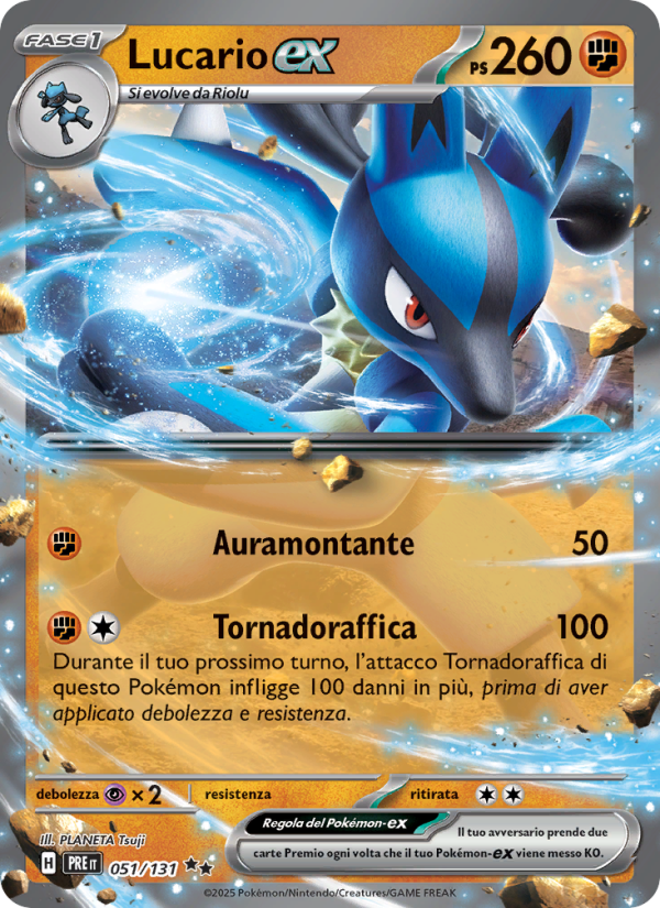Lucario-ex 051/180 — Prismatic Evolutions (Italian Pokémon TCG card)