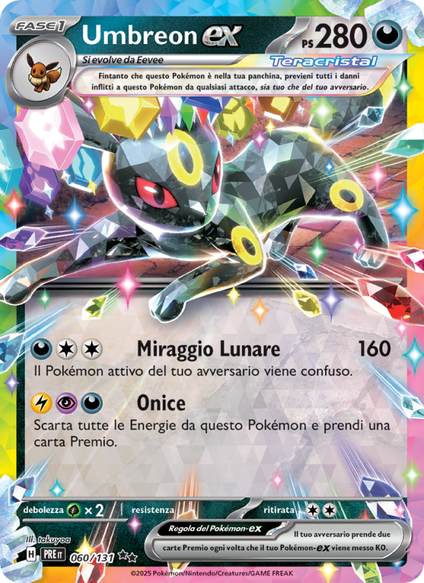 Umbreon-ex 060/180 — Prismatic Evolutions (Italian Pokémon TCG card)