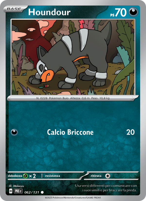 Houndour 062/180 — Prismatic Evolutions (Italian Pokémon TCG card)