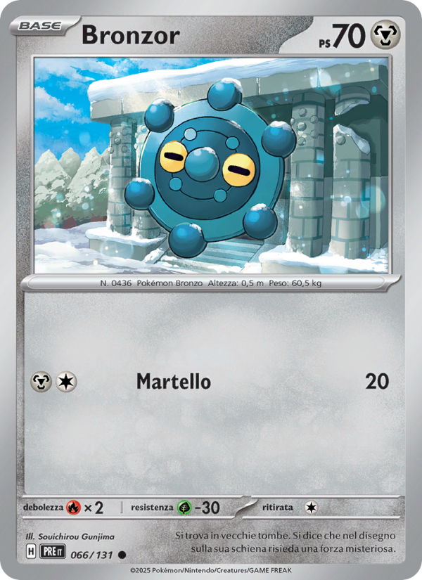Bronzor 066/180 — Prismatic Evolutions (Italian Pokémon TCG card)