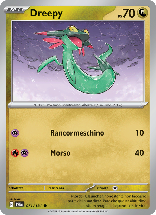 Dreepy 071/180 — Prismatic Evolutions (Italian Pokémon TCG card)