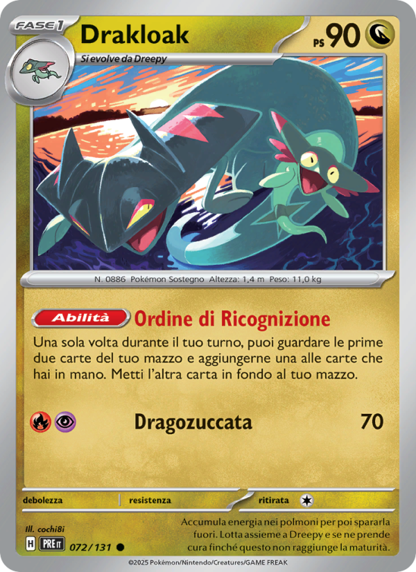 Drakloak 072/180 — Prismatic Evolutions (Italian Pokémon TCG card)