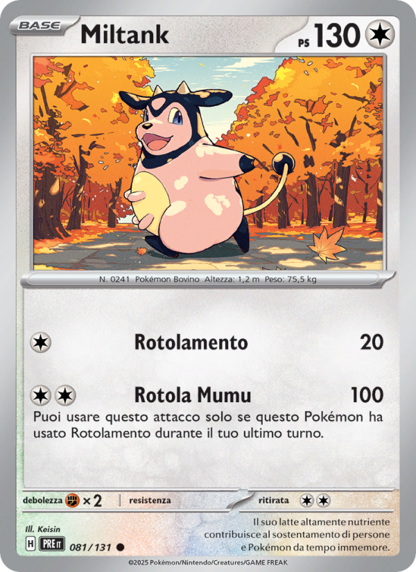 Miltank 081/180 — Prismatic Evolutions (Italian Pokémon TCG card)