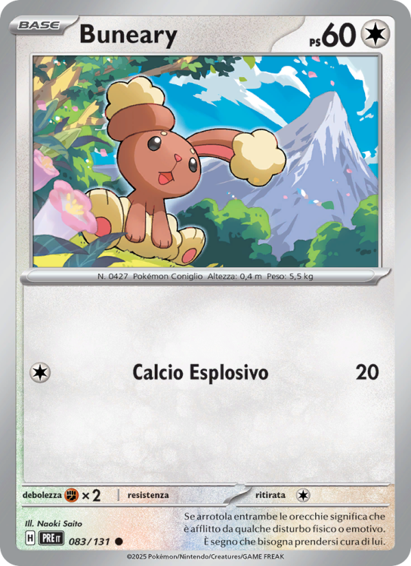 Buneary 083/180 — Prismatic Evolutions (Italian Pokémon TCG card)