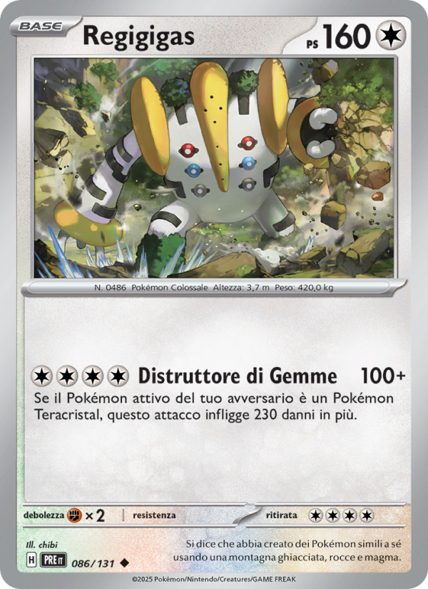Regigigas 086/180 — Prismatic Evolutions (Italian Pokémon TCG card)