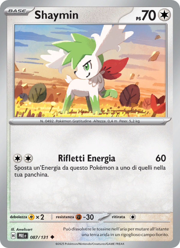 Shaymin 087/180 — Prismatic Evolutions (Italian Pokémon TCG card)
