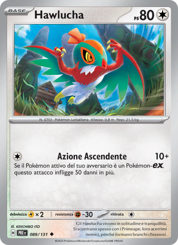 Hawlucha 089/180 — Prismatic Evolutions (Italian Pokémon TCG card)