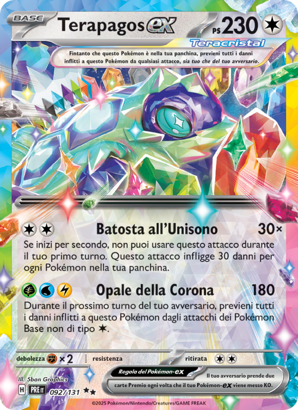 Terapagos-ex 092/180 — Prismatic Evolutions (Italian Pokémon TCG card)