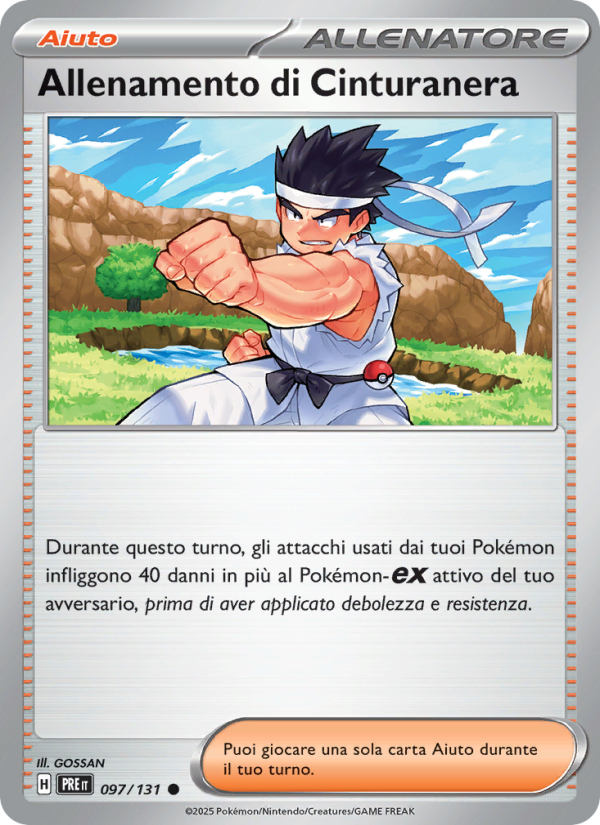 Allenamento di Cinturanera 097/180 — Prismatic Evolutions (Italian Pokémon TCG card)