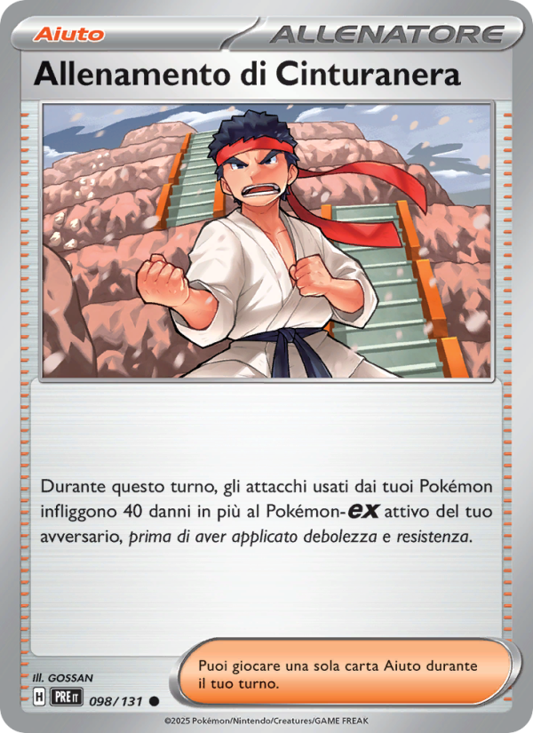 Allenamento di Cinturanera 098/180 — Prismatic Evolutions (Italian Pokémon TCG card)