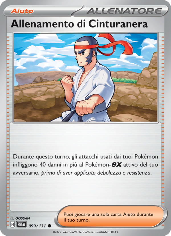 Allenamento di Cinturanera 099/180 — Prismatic Evolutions (Italian Pokémon TCG card)