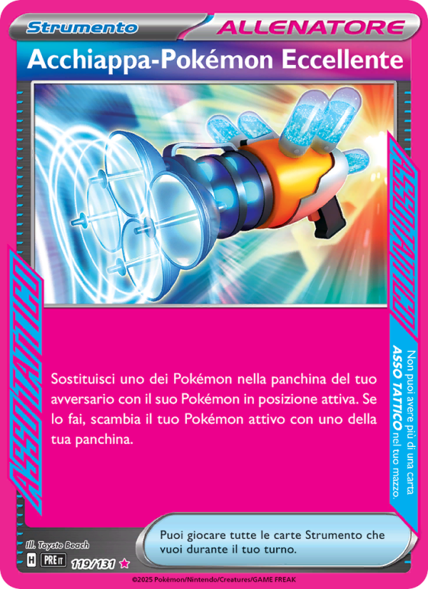 Acchiappa-Pokémon Eccellente 119/180 — Prismatic Evolutions (Italian Pokémon TCG card)