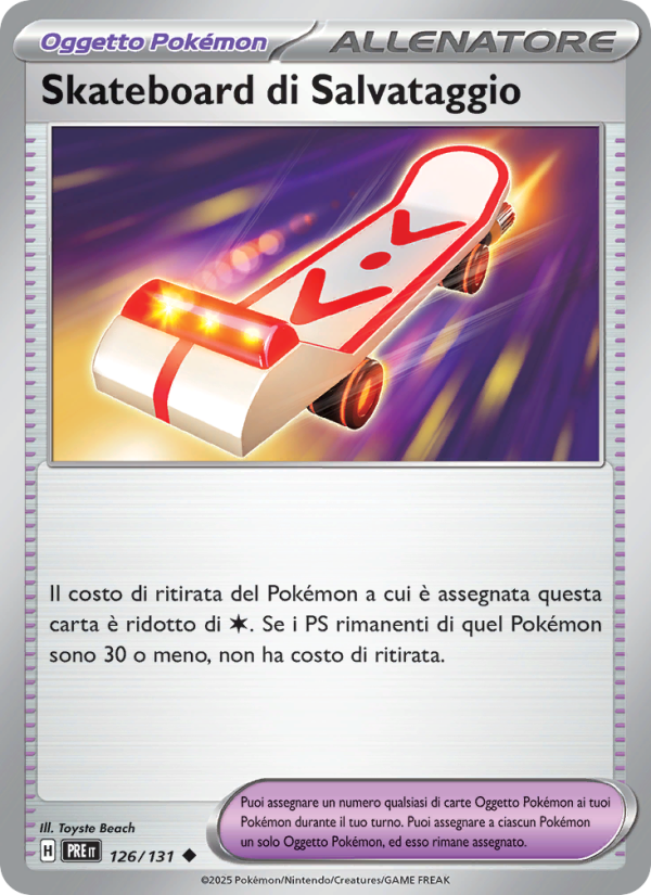 Skateboard di Salvataggio 126/180 — Prismatic Evolutions (Italian Pokémon TCG card)