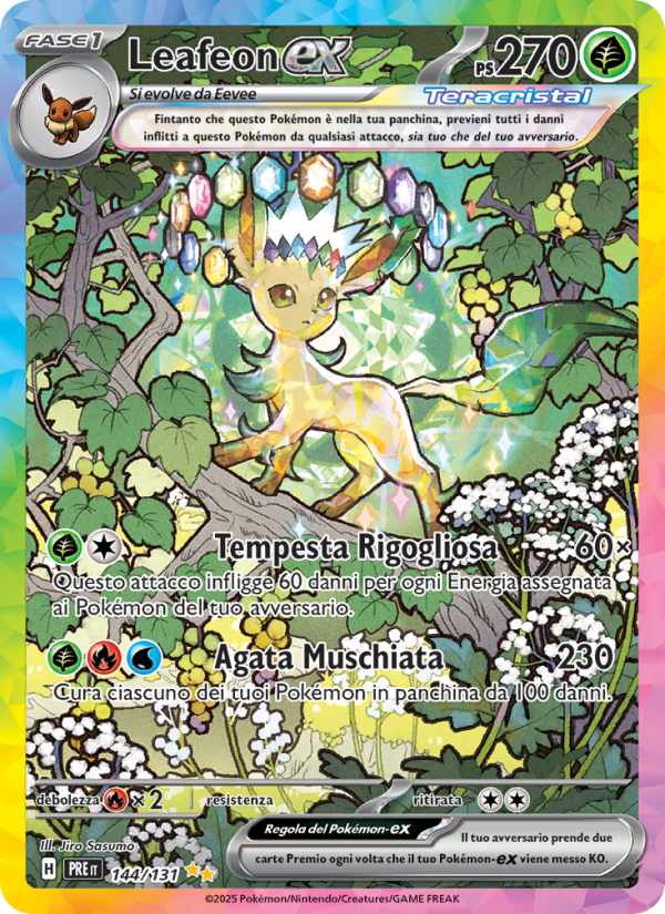 Leafeon-ex 144/180 — Prismatic Evolutions (Italian Pokémon TCG card)