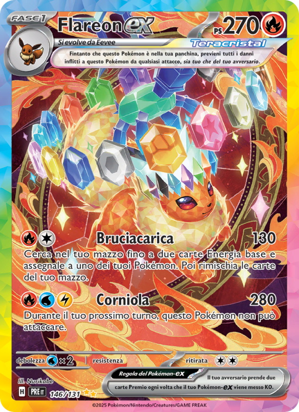 Flareon-ex 146/180 — Prismatic Evolutions (Italian Pokémon TCG card)