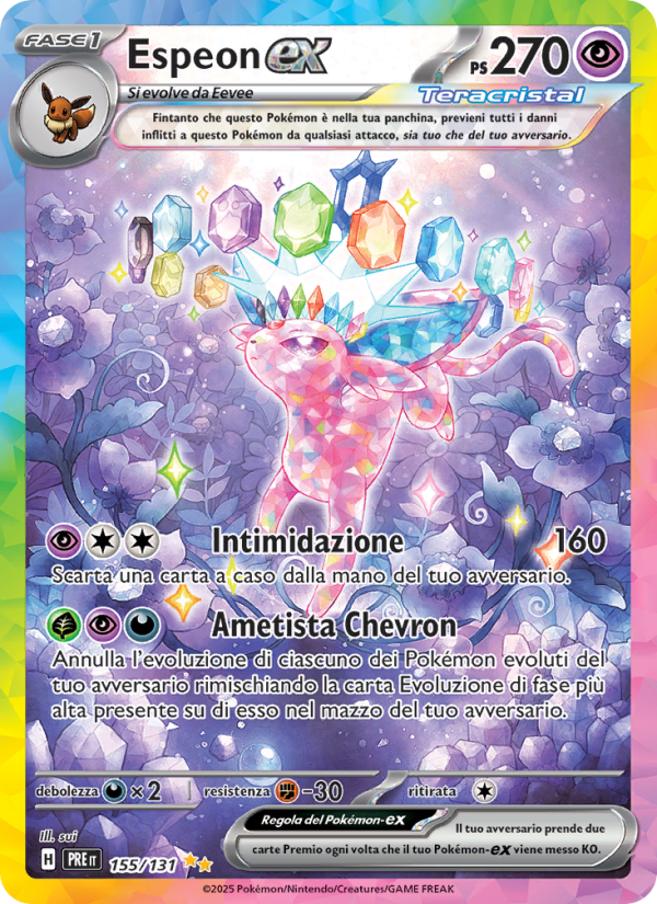 Espeon-ex 155/180 — Prismatic Evolutions (Italian Pokémon TCG card)