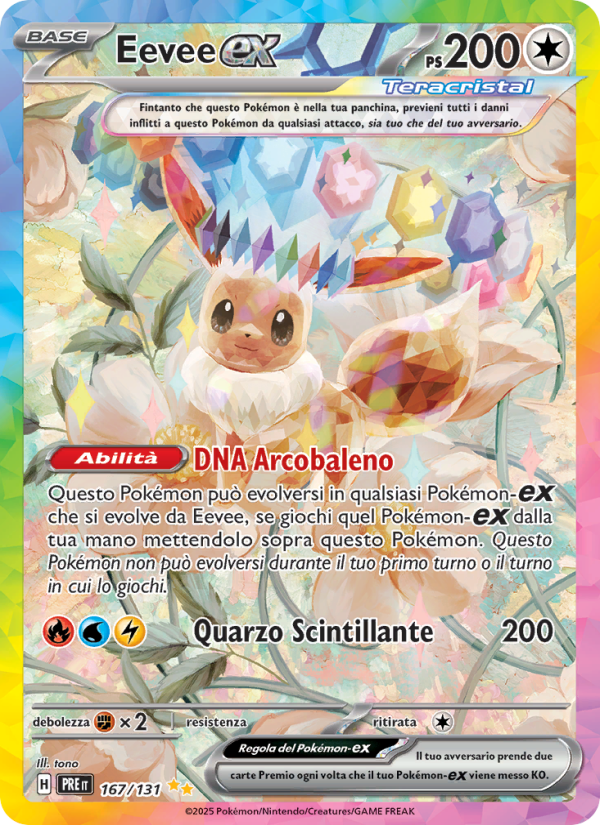 Eevee-ex 167/180 — Prismatic Evolutions (Italian Pokémon TCG card)