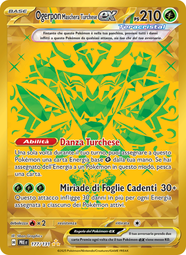 Ogerpon Maschera Turchese-ex 177/180 — Prismatic Evolutions (Italian Pokémon TCG card)