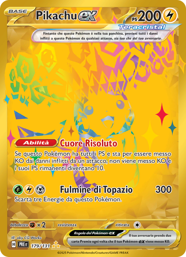 Pikachu-ex 179/180 — Prismatic Evolutions (Italian Pokémon TCG card)
