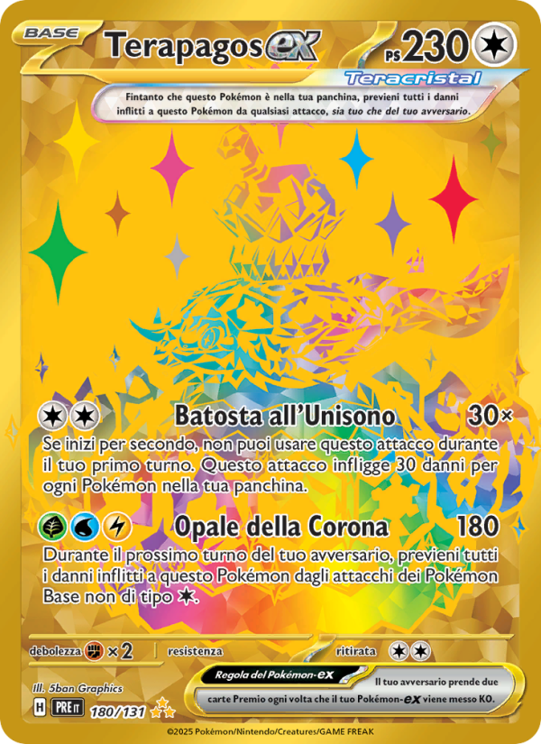 Terapagos-ex 180/180 — Prismatic Evolutions (Italian Pokémon TCG card)