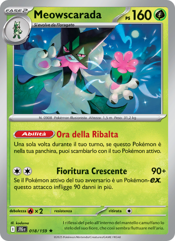 Meowscarada 018/190 — Journey Together (Italian Pokémon TCG card)