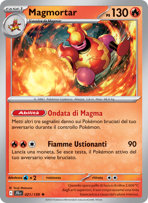 Magmortar 021/190 — Journey Together (Italian Pokémon TCG card)