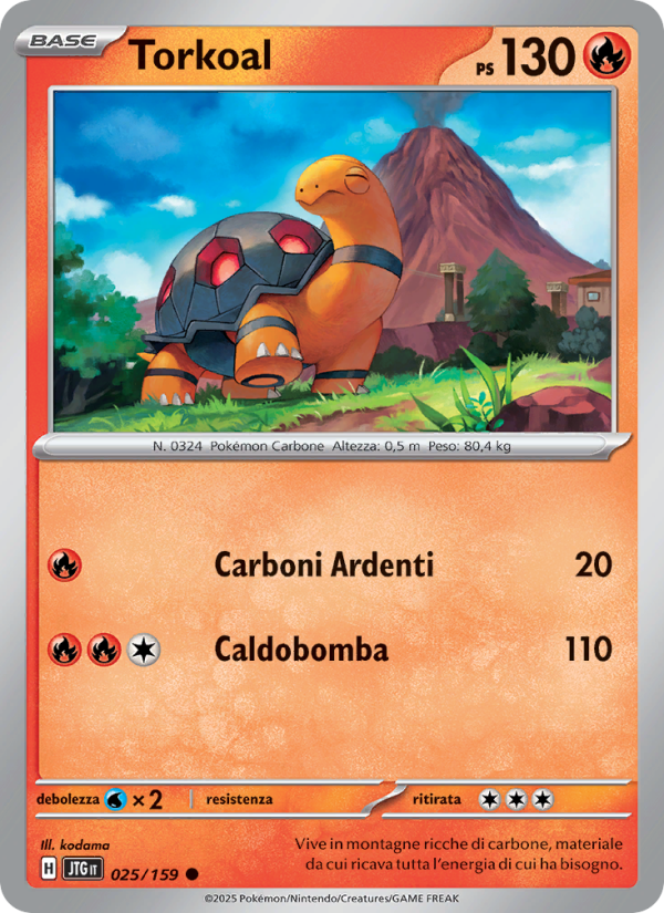 Torkoal 025/190 — Journey Together (Italian Pokémon TCG card)