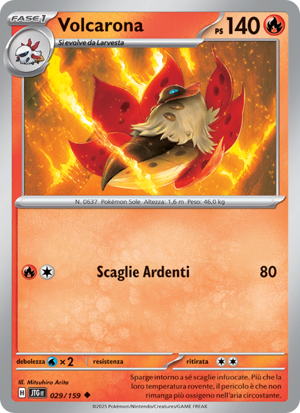 Volcarona 029/190 — Journey Together (Italian Pokémon TCG card)