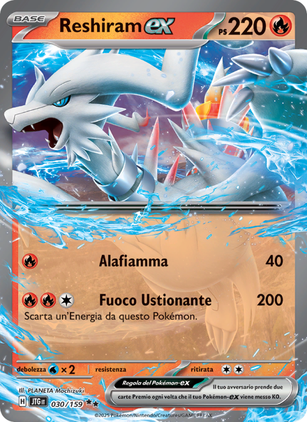 Reshiram-ex 030/190 — Journey Together (Italian Pokémon TCG card)