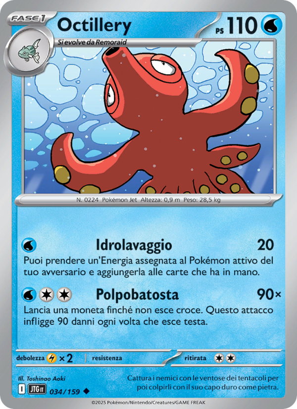 Octillery 034/190 — Journey Together (Italian Pokémon TCG card)