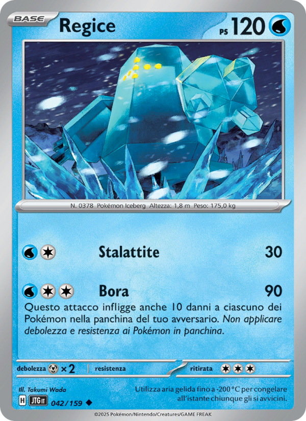 Regice 042/190 — Journey Together (Italian Pokémon TCG card)
