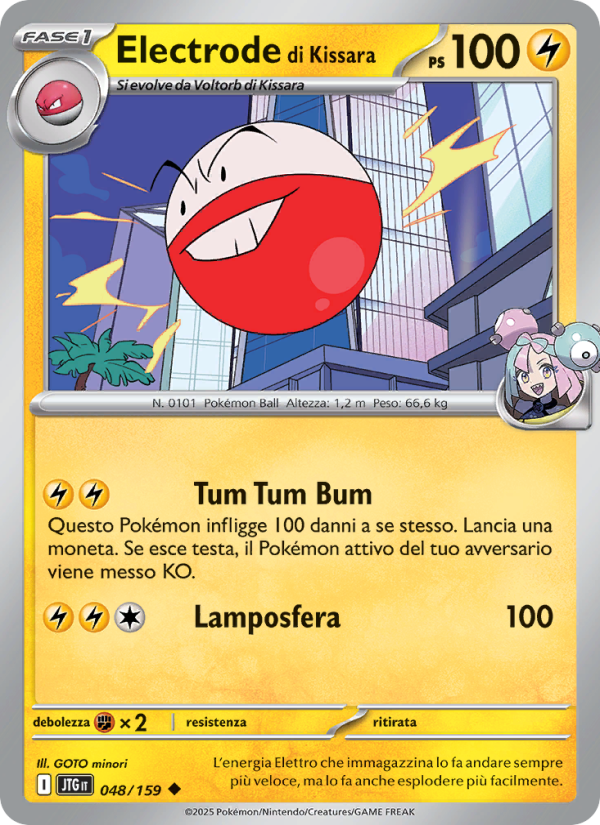 Electrode di Kissara 048/190 — Journey Together (Italian Pokémon TCG card)