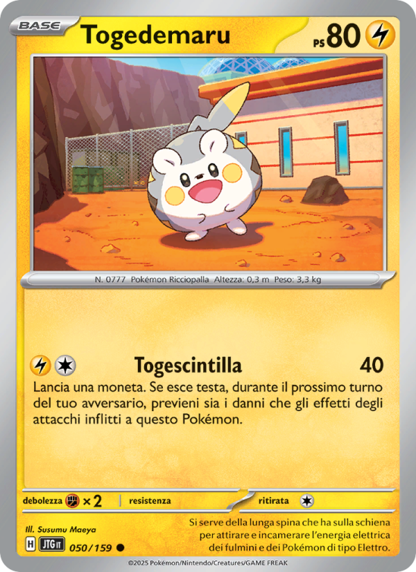 Togedemaru 050/190 — Journey Together (Italian Pokémon TCG card)