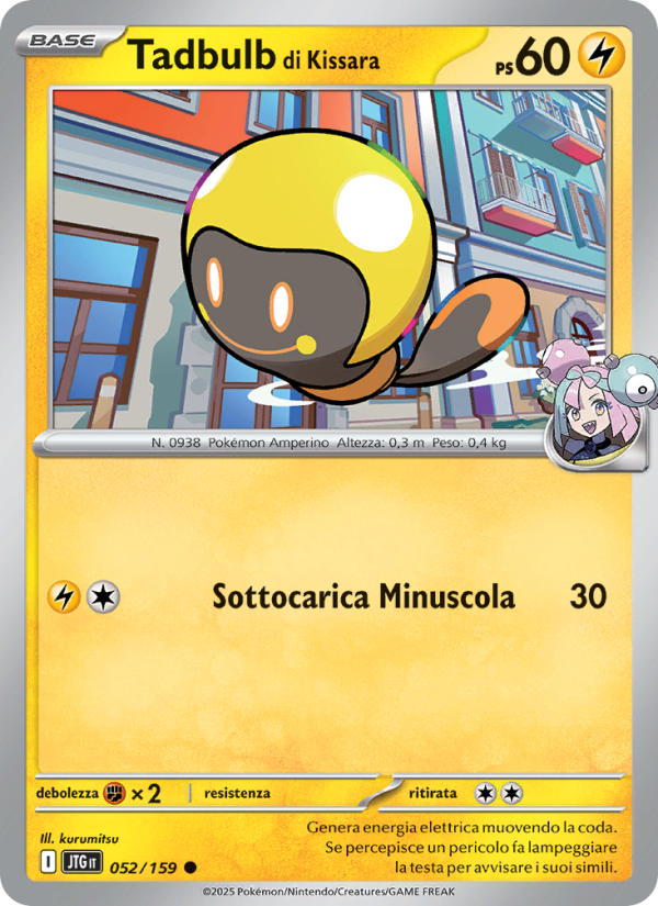 Tadbulb di Kissara 052/190 — Journey Together (Italian Pokémon TCG card)