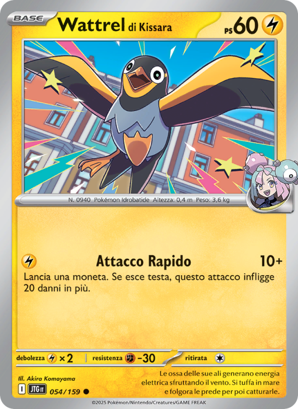 Wattrel di Kissara 054/190 — Journey Together (Italian Pokémon TCG card)