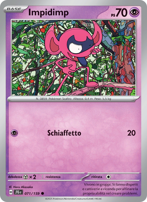 Impidimp 071/190 — Journey Together (Italian Pokémon TCG card)