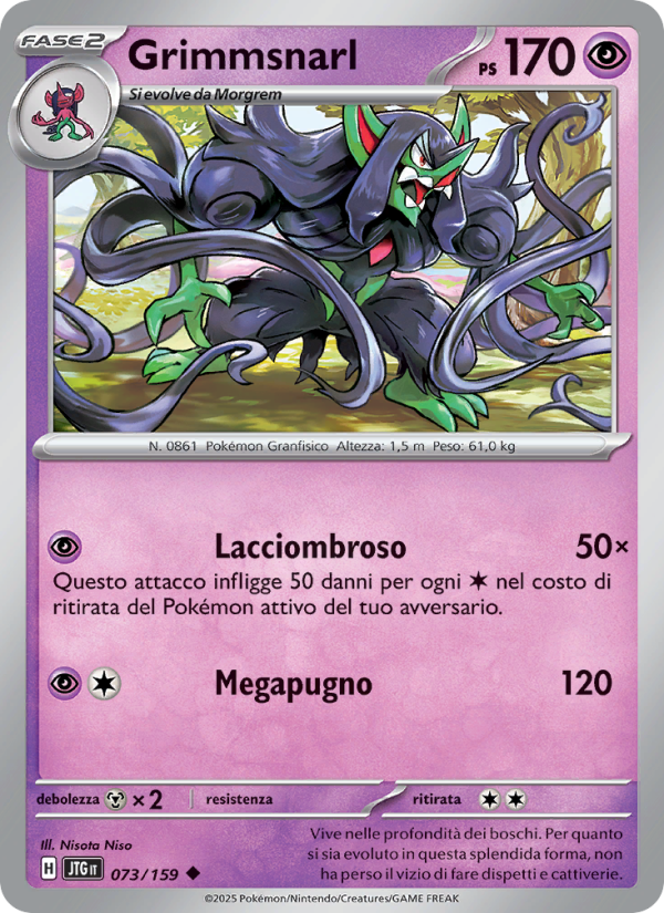 Grimmsnarl 073/190 — Journey Together (Italian Pokémon TCG card)
