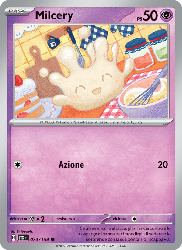Milcery 074/190 — Journey Together (Italian Pokémon TCG card)