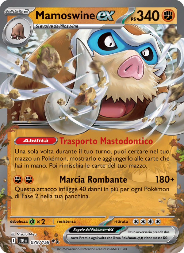 Mamoswine-ex 079/190 — Journey Together (Italian Pokémon TCG card)