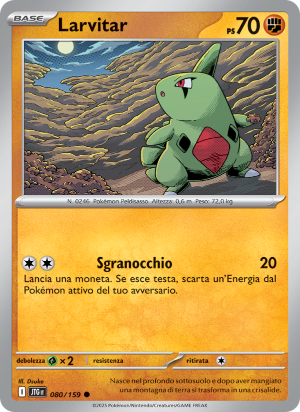 Larvitar 080/190 — Journey Together (Italian Pokémon TCG card)