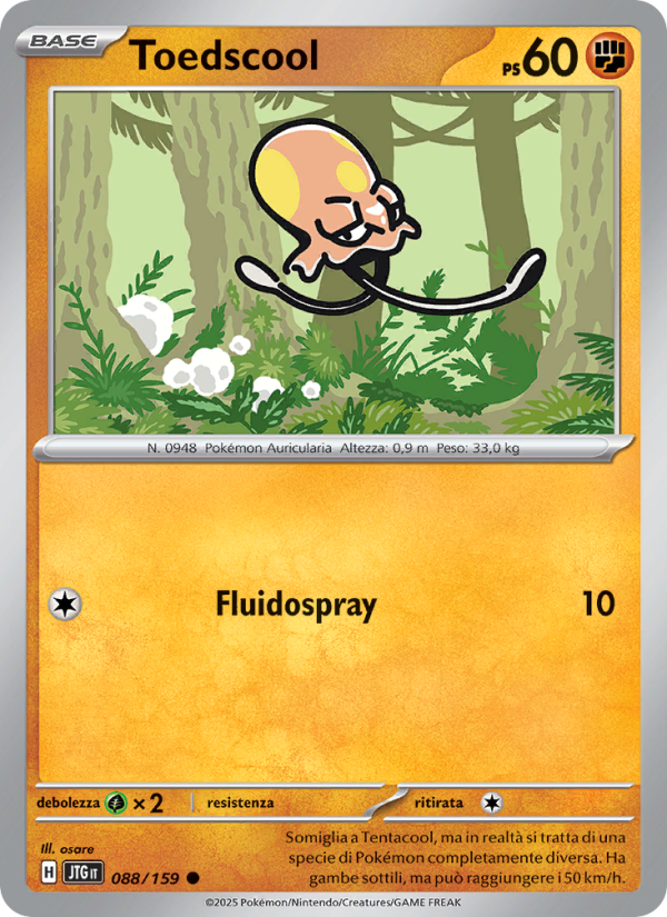 Toedscool 088/190 — Journey Together (Italian Pokémon TCG card)