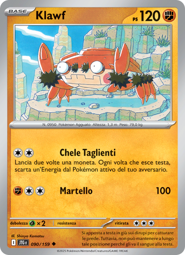 Klawf 090/190 — Journey Together (Italian Pokémon TCG card)