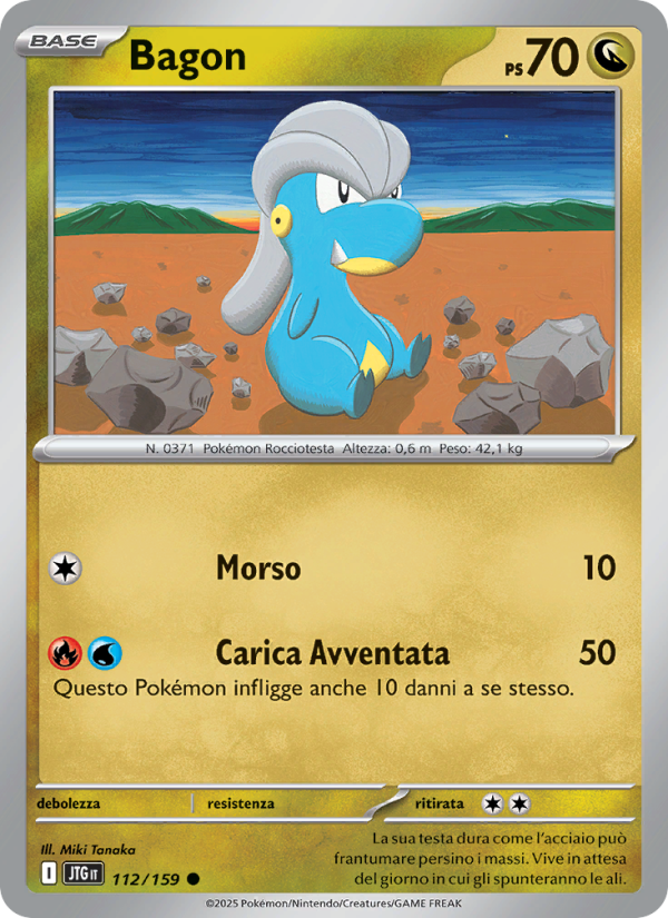Bagon 112/190 — Journey Together (Italian Pokémon TCG card)