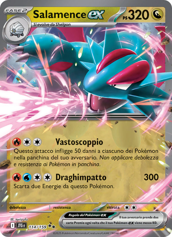 Salamence-ex 114/190 — Journey Together (Italian Pokémon TCG card)