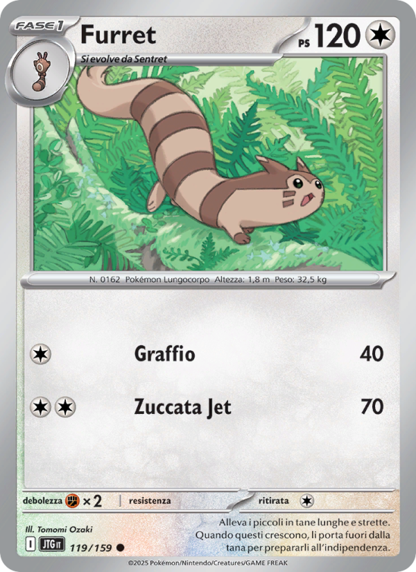 Furret 119/190 — Journey Together (Italian Pokémon TCG card)