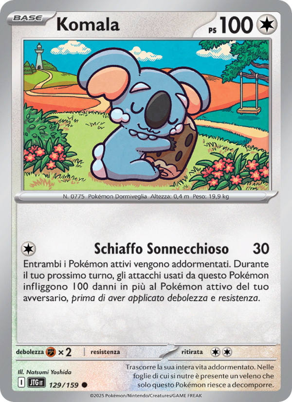 Komala 129/190 — Journey Together (Italian Pokémon TCG card)