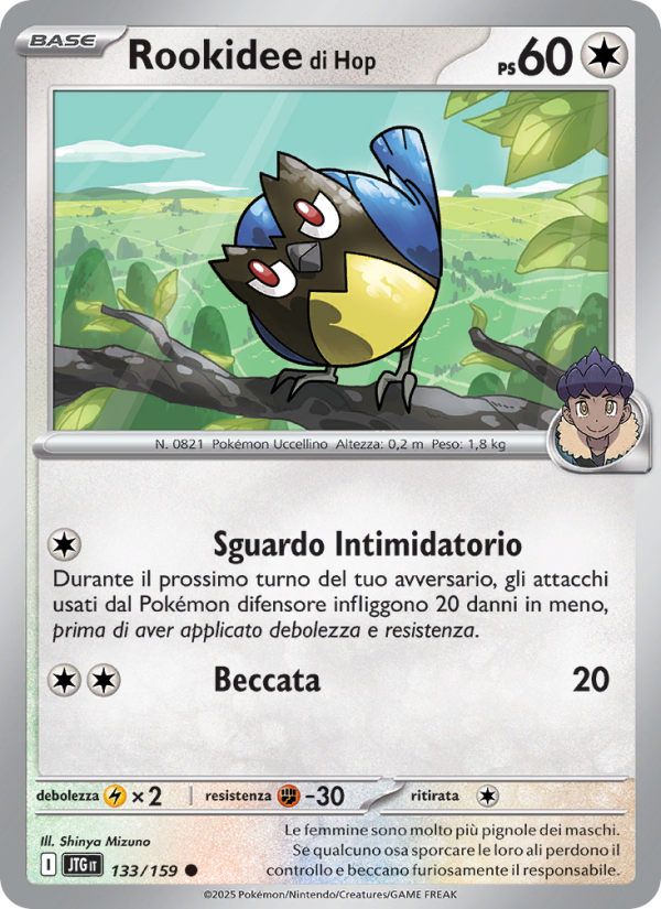 Rookidee di Hop 133/190 — Journey Together (Italian Pokémon TCG card)