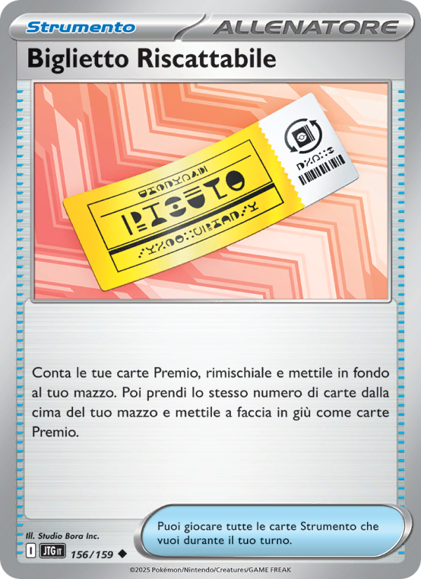 Biglietto Riscattabile 156/190 — Journey Together (Italian Pokémon TCG card)