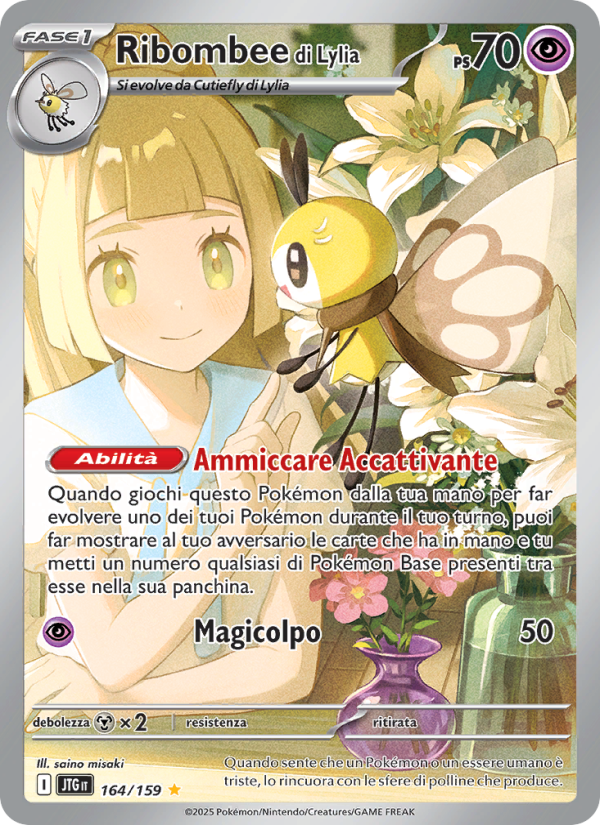 Ribombee di Lylia 164/190 — Journey Together (Italian Pokémon TCG card)