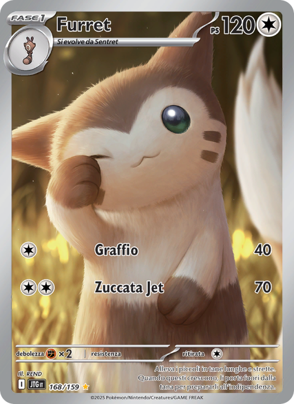 Furret 168/190 — Journey Together (Italian Pokémon TCG card)
